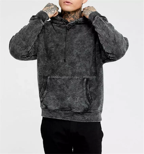 Sweat-shirts à capuche surdimensionnés de haute qualité 100% coton poids lourd en gros avec logo personnalisé pour hommes - Product Image 4