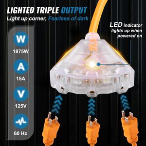 Cavo di Alimentazione Nero 12AWG/3C SJTOW con Avvolgitore Retrattile, Resistente, 45 FT, Testato, Spina 10A, Valore Nominale 15A CEE/NEMA/IEC AC - Product Image 6