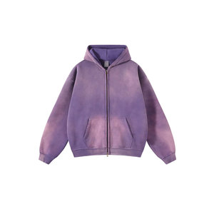 Sudadera con capucha de gran tamaño de algodón pesado de lujo de 380g para hombre, ropa de calle de invierno, sudaderas con capucha recortada, técnica de lavado sólido - Product Image 1