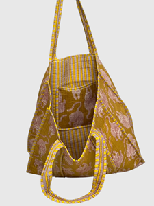 Bolso Tote de Algodón Estilo Bohemio con Estampado de Mono, Bolso de Compras para Mujer, Todas las Temporadas, Cierre Abierto - Product Image 2