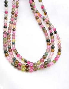 Turmalina natural multicolor de 3.50 mm a 4 mm, bolas lisas, cuentas de piedras preciosas naturales para la elaboración de joyería fina. - Product Image 5