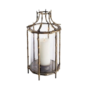 Lanterne à bougie de style nordique, finition couleur or, pour cour extérieure, moderne, élégante, vintage, lanternes à bougie pour jardin - Product Image 3