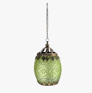Vintage Green Metal Handmade Eco-Friendly Hanging Candle <b>Lantern</b>-Moroccan Style <b>Tealight</b> Holder Chain Hook Indoor Outdoor Home - Product Image 3