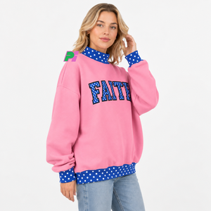 Sweat-shirt surdimensionné à col montant personnalisé de haute qualité avec bordures côtelées et lettrage, 100 % coton, streetwear, écologique - Product Image 1