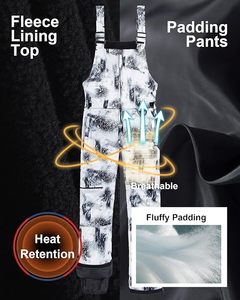 Pantalones de Nieve Impermeables y Cortavientos al por Mayor, Overoles de Esquí Ajustables para Hombre y Mujer, Ropa Deportiva de Invierno Personalizada OEM ODM - Product Image 2