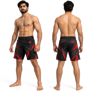 MMA <b>Shorts</b> Athletic Fitness Training Wear Mens Durable Lightweight Fabric Flexible Fit <b>Grappling</b> Practice Sports Performance - Product Image 6