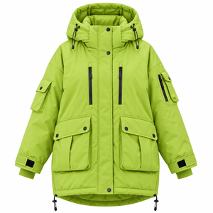 Chaqueta Parka de Invierno para Mujer, Impermeable, con Capucha, Abrigo Cálido con Relleno de Algodón, Chaqueta Deportiva Informal de Talla Grande, Venta al por Mayor - Product Image 6