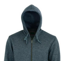 Custom Heavyweight 350g Gekorte Full Zip Hoodie Heren Streetwear 100% Katoenen Fleece Sweatshirt Regular Fit Zacht Warm Modieus
