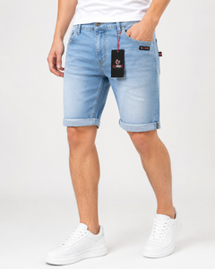 Shorts Bermuda Homme FLY Hunnle en Toile Déchirée, Taille Mi-Haute, Style Décontracté, Tissu Coton Noir Délavé, Séchage Rapide, Respirant, Étiquette de Marque - Product Image 5