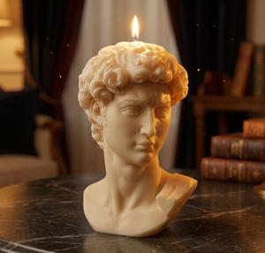 Bougie parfumée en cire Roman Man, bougie en forme de visage abstrait, bougie décorative artistique, bougie de luxe pour la décoration de la maison - Product Image 2