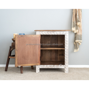 2025 meilleurs meubles de chambre à coucher modernes faits à la main indiens table de chevet en bois sculpté pour salle à manger hôtel entrée stockage utilisation pour - Product Image 2