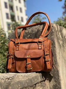 Bolso de Mano de Cuero de Cabra, Bolso Bandolera Elegante de Cuero de 11 Pulgadas - Product Image 3