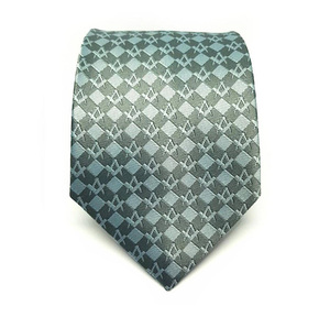 OEM Master Mason Blue Lodge <b>Grey</b> Squared <b>Tie</b> Custom Luxury Formal <b>Men</b> Necktie - Product Image 1