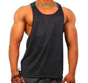 Camiseta sin mangas atlética flexible personalizada con servicio OEM con tejido de poliéster que absorbe la humedad, perfecta para entrenamientos de gimnasio, venta de fábrica - Product Image 4
