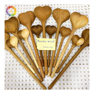 Unique <b>Heart</b> Shaped Wooden Spoon | Creative Love Wooden Spoons for Wedding Gifts, Eco-friendly Natural <b>Wood</b> <b>Heart</b> Shape Spoon - Product Image 6