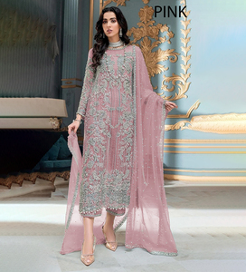 Vente flash - Design exclusif - Salwar Kameez en organza lourd brodé - Polyester - Vêtements de fête - Haute qualité - Prêt-à-porter pour femmes - Product Image 1