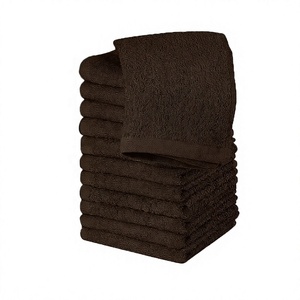 Vente directe d'usine, serviettes de visage en coton 100% plus grandes et plus épaisses, tricotées, écologiques, logo jacquard personnalisé de haute qualité, 32x32cm - Product Image 3
