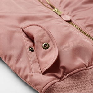 Casual Bomber <b>Jacket</b> Greek Wear Sorority Products Lightweight Full Zip Ribbed Waistband Outerwear - Product Image 4