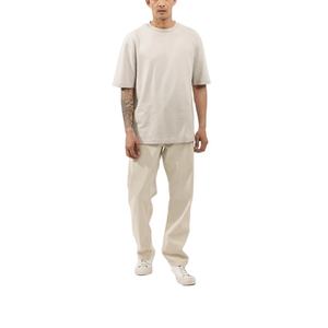 T-shirt à col rond et épaules tombantes pour hommes, 100% coton, grande taille, blanc, épais, uni, pour l'exportation, BD - Product Image 4