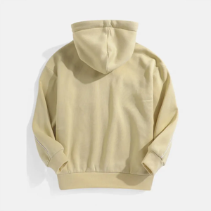 เสื้อฮู้ดดี้โอเวอร์ไซส์ผู้ชาย สีพื้น ผ้าฝ้ายเฟรนช์เทอร์รี่ ลำลอง มีกระเป๋า แขนยาว สไตล์ฤดูใบไม้ร่วง - Product Image 2