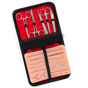 Almohadilla de sutura de silicona reutilizable, instrumento médico, kit de sutura quirúrgica de acero inoxidable para estudiantes, en venta a bajo precio. - Product Image 1