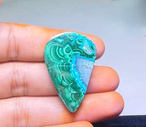 Crisocola Natural al por Mayor, Gema de Malaquita de Alta Calidad, Corte Ovalado para Joyería, Verde, Tamaños Variados - Product Image 2