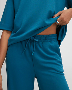 Conjunto de pijama para mujer, ropa de dormir de manga larga, Top y pantalones, ropa de casa de dos piezas, traje de noche, ropa informal suave y cómoda - Product Image 3