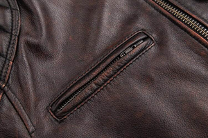 <b>High</b> Quality Men's Full-length Regular Fit Genuine <b>Leather</b> Jacket Gray Turn-down Collar <b>Leather</b> Jacket - Product Image 4
