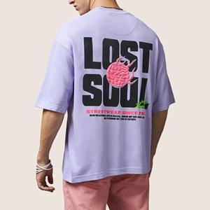 Camiseta de Algodón de Color Sólido de Alta Calidad, Camiseta Deportiva Personalizada con Estampado, Camisetas Lisas para Hombre, Camiseta Oversize con Estampado Puff para Hombre - Product Image 5