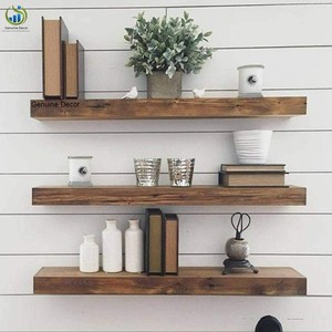 Estantes Flotantes de Madera Sheesham Hechos a Mano, Diseño Industrial de Tuberías, Minimalistas, para Sala de Estar, Función de Almacenamiento Individual, Venta al Por Mayor - Product Image 4