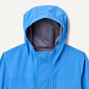 Wholesale Manufacturer Blue Hooded <b>Waterproof</b> Windbreaker <b>Jacket</b> Casual Spring Outdoor Wear with Zipper Closure and Pockets 2026 - Product Image 3