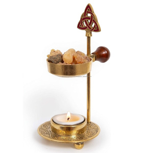 Pot à encens en métal réglable en hauteur pour soulager le stress au bureau - Product Image 1