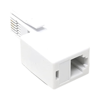 Adaptateur de câble de conversion de données pour modem téléphonique, prise BT britannique vers prise RJ11 6P2C, blanc, certifié ISO9001