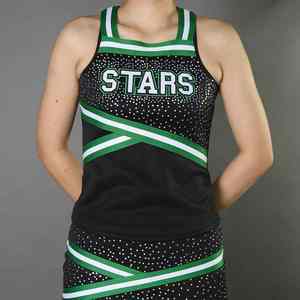 Uniforme de Animadoras para Niñas, Conjunto Deportivo de Alta Calidad con Falda, Equipación Escolar con Pedrería, Venta al Por Mayor - Product Image 4