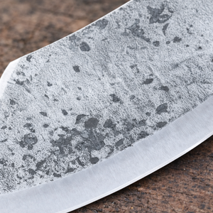 Cuchillo de Chef Estilo Bushcraft Forjado a Mano, Hoja de Acero al Carbono, Mango de Madera, Hoja de 7 Pulgadas, Estilo Vintage para Camping y Cocina - Product Image 3