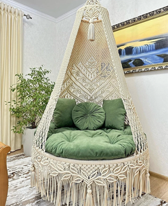 Silla de interior, silla colgante de macramé, hamaca, regalo de Navidad - Product Image 1
