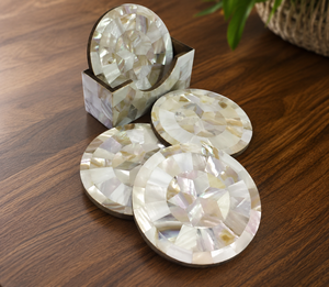 Best Selling Mother of Pearl Inlay Coaster Luxury <b>Table</b> <b>Protector</b> For Tea Coffee Mugs Decorative Dining Coffee <b>Table</b> Accessories - Product Image 1