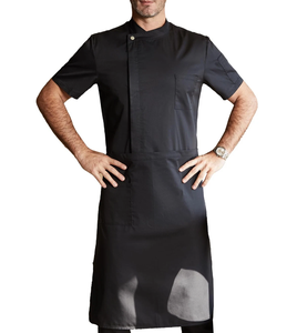 Giacca <span class=keywords><strong>da</strong></span> <span class=keywords><strong>Chef</strong></span> <span class=keywords><strong>Nera</strong></span> Personalizzata con Logo per Cucina, Hotel, Ristorante, Catering, Uniforme <span class=keywords><strong>da</strong></span> <span class=keywords><strong>Chef</strong></span> Leggera a Maniche Corte per Uomo - Product Image 5