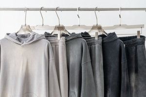 Hoodies et Sweatshirts Homme Streetwear Grande Taille Effet Délavé et Usé, Hoodie Uni à Épaules Tombantes Délavé à l'Acide, Survêtements pour Homme - Product Image 4