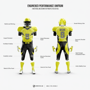 Équipement de protection haute performance, fabricant de vêtements de sécurité, uniformes de football américain, uniformes de sport en polyester doux, design personnalisé - Product Image 2