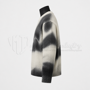 Pull en maille oversize dégradé pour homme, col rond, style streetwear, vente en gros - Product Image 5