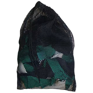 Bolsa de malla negra personalizada con cordón en la parte superior, bolsa de regalo transparente, bolsa de malla de nailon para compras. - Product Image 6