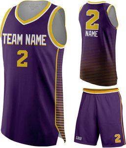 Vêtements de basket-ball pour adultes en gros, maillot d'équipe personnalisé, shorts, vêtements de sport pour hommes, tissu respirant, séchage rapide, logo imprimé par sublimation - Product Image 2