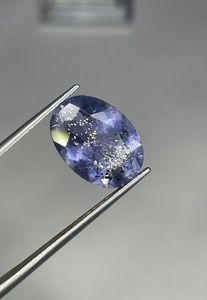 Iolite bleue naturelle, pierre de soleil. Iolite chatoyante, pierre de soleil, taille ovale. - Product Image 4