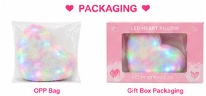 Designer Heart Pillow with <b>LED</b> Light Plush Cushion Soft Toy Glow Heart Shape Pillow Romantic Sofa <b>Bed</b> Decor Gift OEM Wholesale - Product Image 5