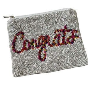 Monedero decorativo hecho a mano con cuentas, mini bolso para niñas a precio económico. - Product Image 4