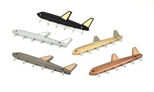 Porte-clés mural en forme d'avion, support décoratif de style aviation, organisateur de crochets pour l'entrée de la maison, le bureau, rangement de clés, durable - Product Image 2