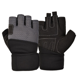 Guantes de gimnasio sin dedos de cuero de alta venta con soporte para muñeca, guantes de ciclismo, guantes de gimnasio sin dedos. - Product Image 1