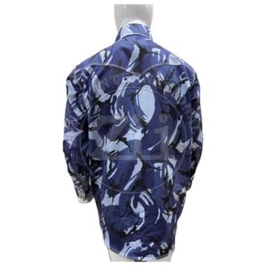 Camisa de Trabajo Unisex Azul Marino Camuflaje 2026, Corte Regular, Antiestática, para Fábrica/Taller, Protección Contra Incendios, con Respirador, para Soldadura - Product Image 2