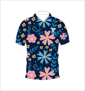 Polo pour homme à imprimé floral marine, manches courtes, col boutonné, décontracté, respirant et léger pour l'été - Product Image 4